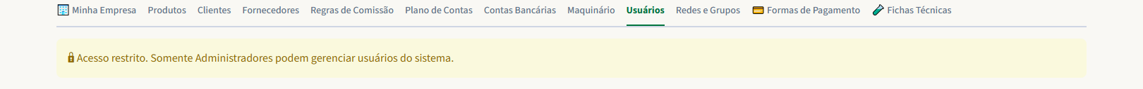 Governança — Controle de Acesso por Perfil